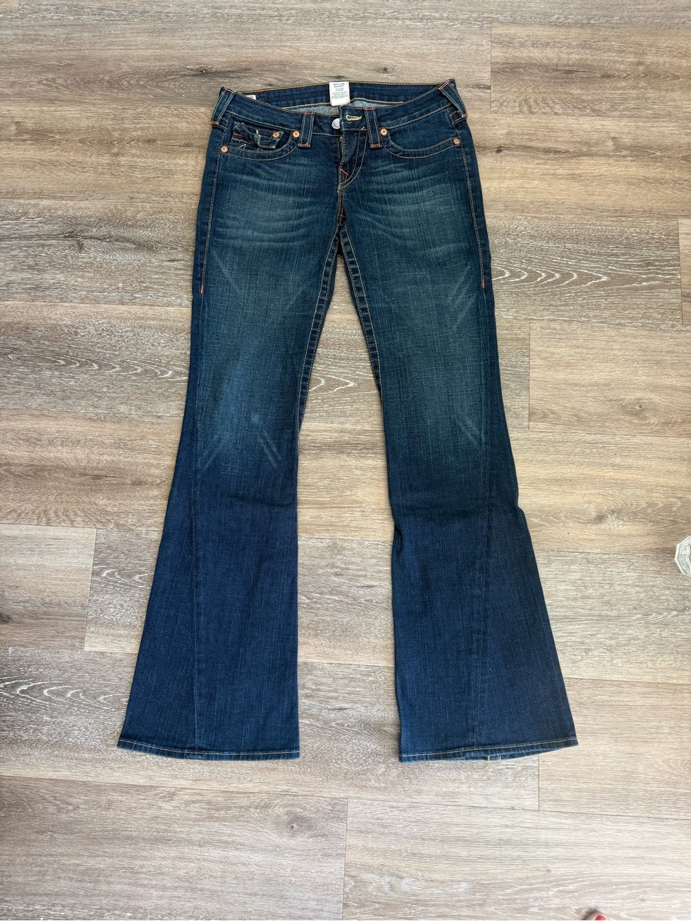 True Religion Dark Indigo Flared Jeans: “Joey”
